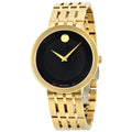 Movado Esperanza Museum 39mm Steel Black Dial Quartz Mens Watch 0607059