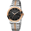 Gucci G Timeless Two-tone Stainless Steel Black Dial Quartz Watch for Gents - YA126410