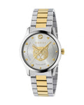 Gucci G-Timeless 38mm White Mother of Pearl Dial with Yellow Gold Feline Head Motif – YA1264074