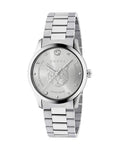 Gucci G-Timeless Silver Stainless Steel Quartz Silver (Tiger Head) Dial Silver Steel Bracelet Watch YA1264095