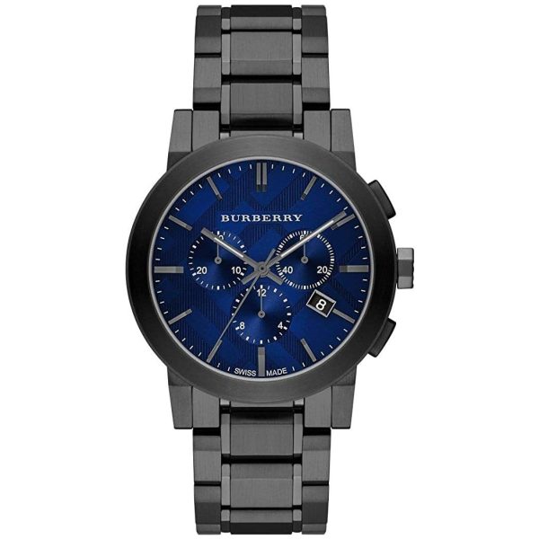 BURBERRY Men’s Swiss made Stainless Steel Blue Dial 42mm Watch BU9365